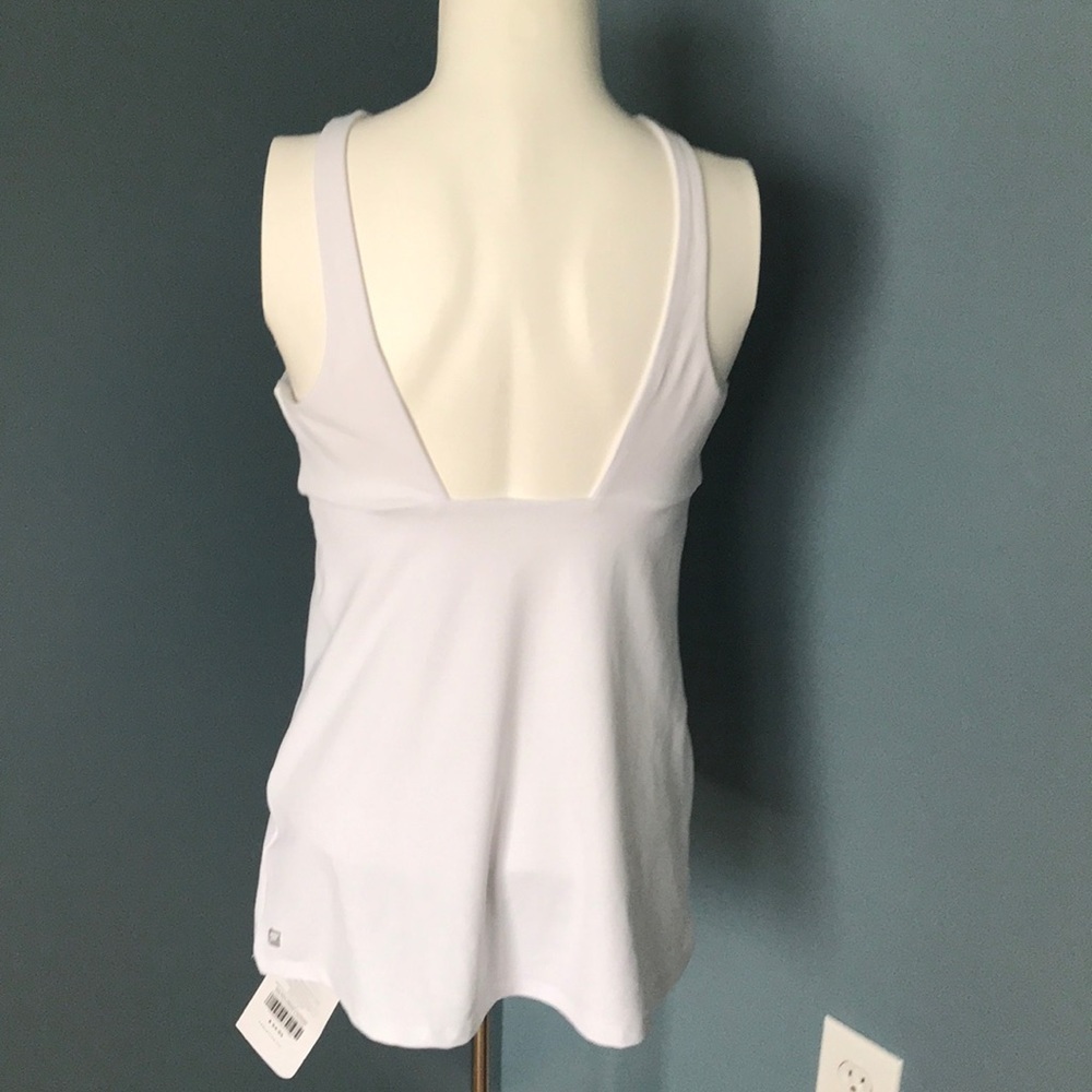 Fabletics Delaney White Performance Tank Medium N… - image 4
